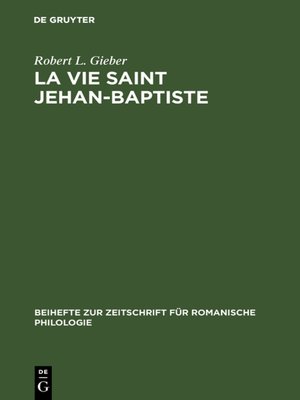 cover image of La vie Saint Jehan-Baptiste